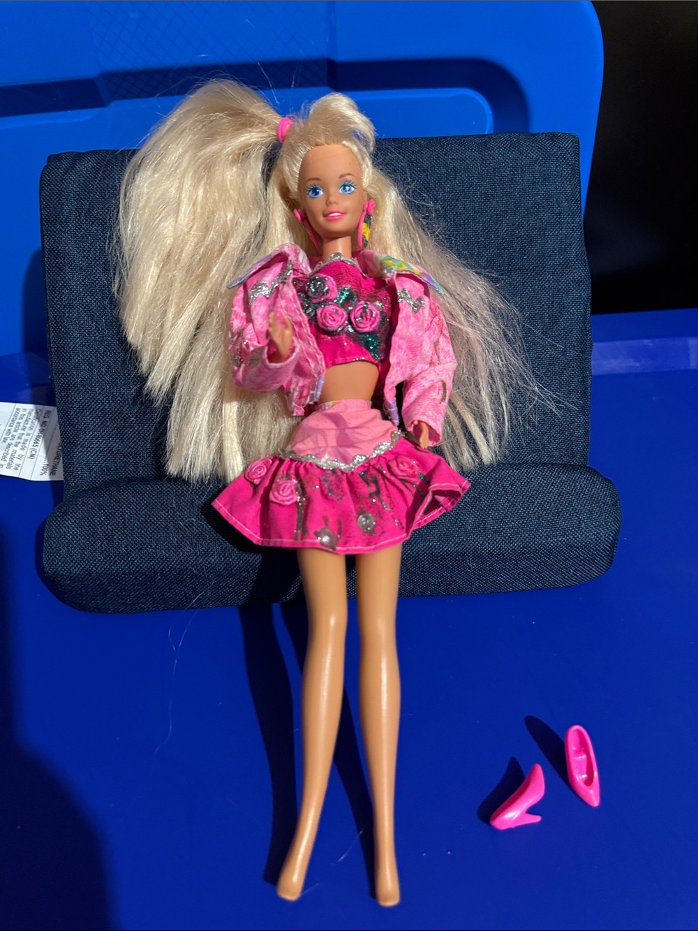 Paint and Dazzle Barbie Doll in original clothing with jewelry and shoes